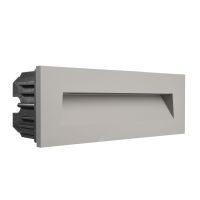 Dangtelis šviestuvui 250x90mm į sieną pilkos spalvos su kampuota skyle LIGHT BASE III OUTDOOR - DEKO LIGHT