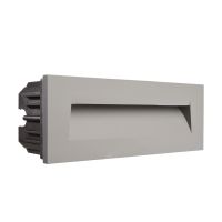 Dangtelis šviestuvui 250x90mm į sieną pilkos spalvos su užapvalinta skyle LIGHT BASE III OUTDOOR - DEKO LIGHT