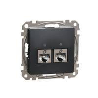 Lizdas kompiuterinis p/t dvigubas RJ45 Kat.6A STP be rėmelio antracito spalvos SEDNA DESIGN - SCHNEIDER ELECTRIC