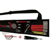 Įtraukiklių meškerių komplektas 19dalių: 2x4.5mmx1m + 3x5.5mmx1m + 5x6.5mmx1m, priedai, krepšys Runposticks - RUNPOTEC