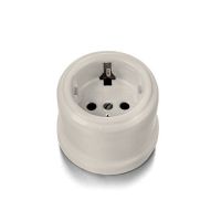 Lizdas v/t SCHUKO Cru porcelianas 16A 250V GARBY - FONTINI