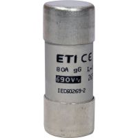 Saugiklis 80A 22x58mm gG 690V AC CH22 cilindrinis - ETI