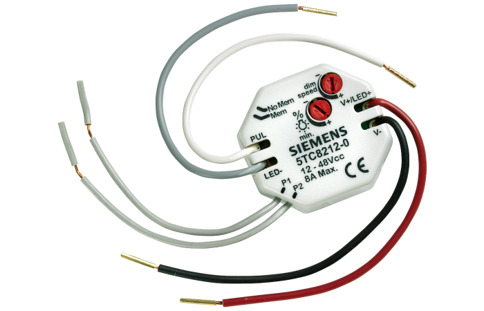 Reguliatorius šviesos mygtuku LED lempom 12-48V DC - SIEMENS