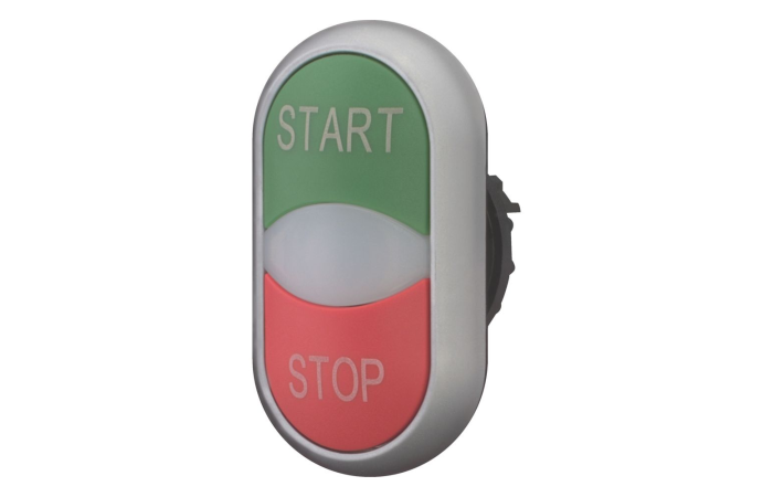 Galvutė mygtukui dviguba M22-DDL-GR-GB1/GB0 - EATON