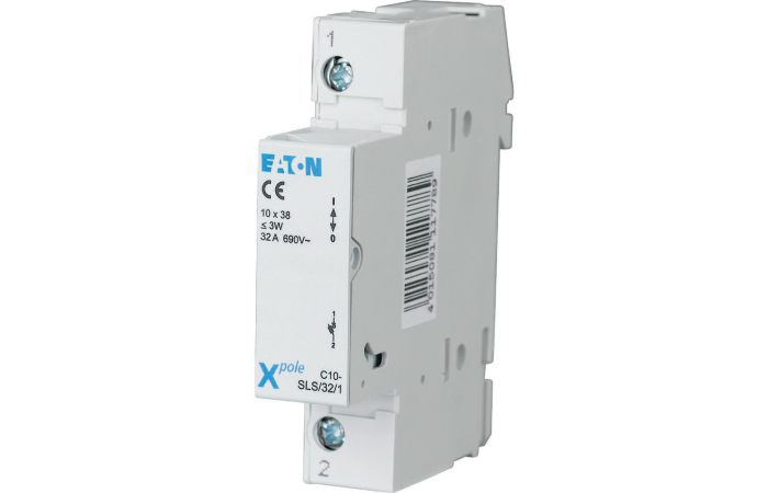 Kirtiklis-saugiklis 1P 32A 10x38 C10-SLS/32/1 - EATON