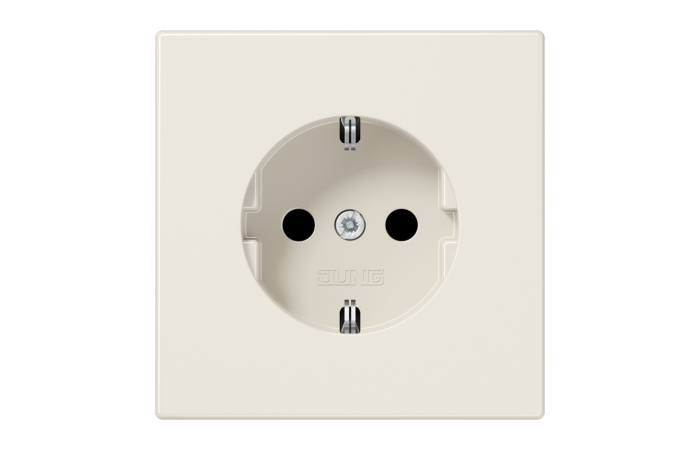 Lizdas p/t SCHUKO su apsauga nuo vaikų dramblio kaulo spalvos 16A 250V LS - JUNG