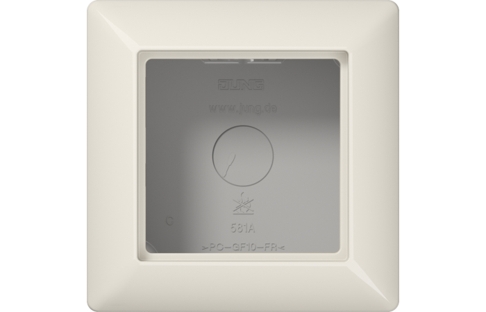 Dėžutė v/t vienguba montažui su rėmeliu dramblio kaulo spalvos AS 500 - JUNG