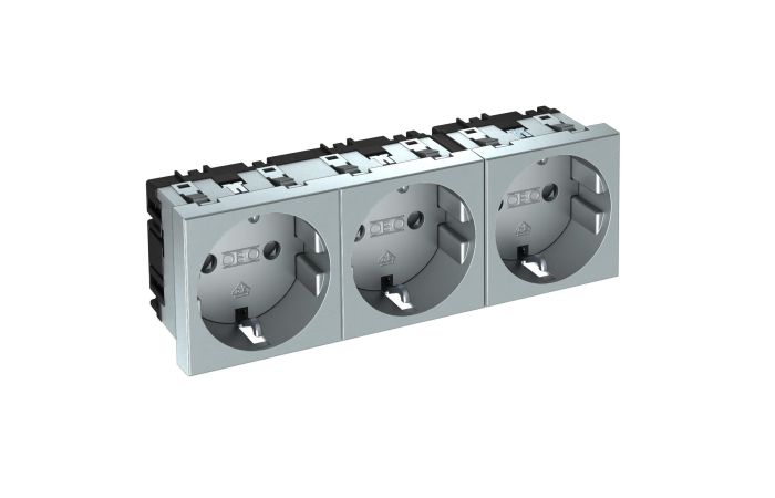 Lizdas p/t trigubas kanalui Rapid 45 aliuminio spalvos STD-D0 AL3 - OBO BETTERMANN