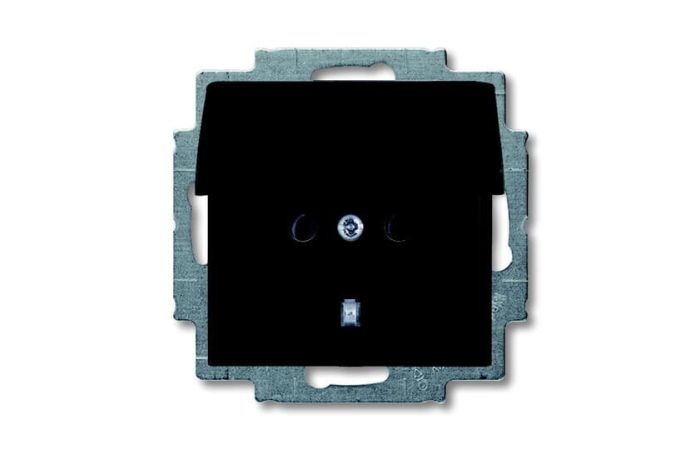 Lizdas p/t SCHUKO su dangteliu juodas 16A 250V 20 EUK-95-507 Basic-55 - ABB