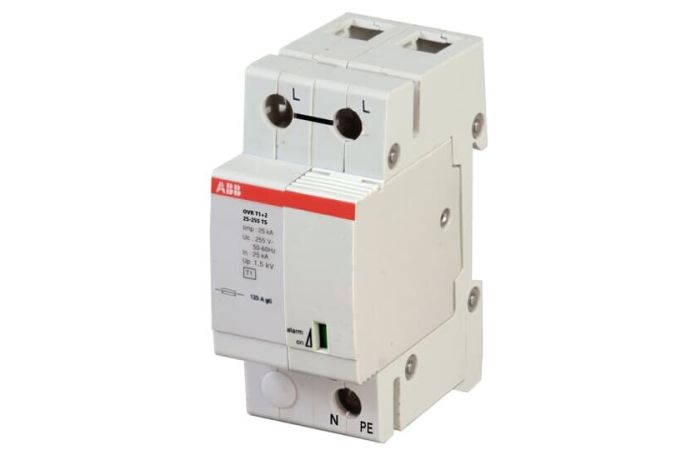 Apsauga viršįtampių 1P B+C 25kA 1+2 tipo OVRT1+2- 25-255TS - ABB
