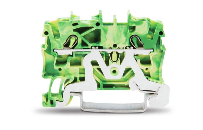 Gnybtas 2.5mm2 geltonai žalias ant bėgelio - WAGO