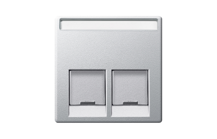 Dangtelis kompiuterio 2xRJ45 aliumininis SYSTEM M - SCHNEIDER ELECTRIC