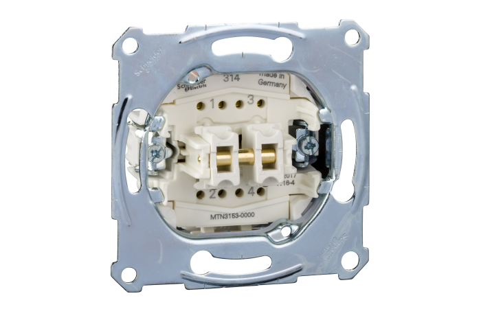 Mygtukas p/t dvigubas IP20 užspaudžiami kontaktai 10A 250V Merten Aquadesign - SCHNEIDER ELECTRIC