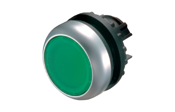 Galvutė mygtukui žalia skaidri su fiksacija M22-DRL-G - EATON