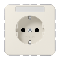 Lizdas p/t SCHUKO su į/ž su užrašo laukeliu dramblio kaulo spalvos 16A 250V CD - JUNG