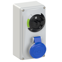 Lizdas CEE v/t 3P 16A 230V IP44 su kirtikliu - PCE