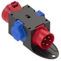 Šakotuvas v/t su lizdais 2xSCHUKO + CEE 5P 16A 400V + kištukas CEE 5P 16A 400V IP44 ST.ANTON - PCE