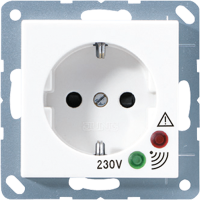 Lizdas p/t SCHUKO su apsauga nuo vaikų, viršįtampio baltas 16A 250V A - JUNG