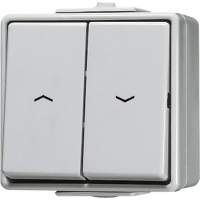 Jungiklis v/t žaliuzių mygtukinis IP44 pilkas 10A 250V - JUNG