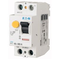 Relė srovės nuotėkio RCCB 2P 40A 100mA AC-tipas PF7-40/2/01 - EATON