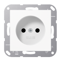 Lizdas p/t SCHUKO be įžeminimo baltas 16A 250V A - JUNG