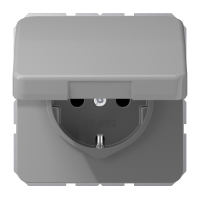 Lizdas p/t SCHUKO su dangteliu IP44 pilkas 16A 250V CD - JUNG