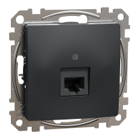 Lizdas p/t kompiuterinis IP20 1x8 be rėmelio antracito spalvos RJ45 Kat.6 UTP SEDNA DESIGN - SCHNEIDER ELECTRIC