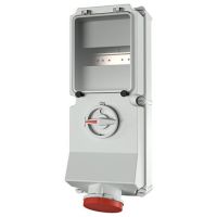 Lizdas CEE v/t 5P 63A 400V IP44 6h su DIN begeliu ir kirtikliu DUO - MENNEKES