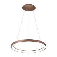 Šviestuvas pakabinamas LED 42W 3000K/4000K 3100lm/3200lm D-580mm H-35mm dimeriuojamas kavos spalvos su 1.8m pakabinimo laidu su trosu MEROPE - DEKO LIGHT