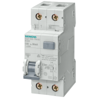 Relė srovės nuotėkio RCBO 2P 25A C 30mA 6kA su automatu A-tipas - SIEMENS