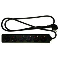 Ilgiklis 1.4m 6 lizdų su įžeminimu Juodas PTSD 615-15 BR/KS/A - PROTEC