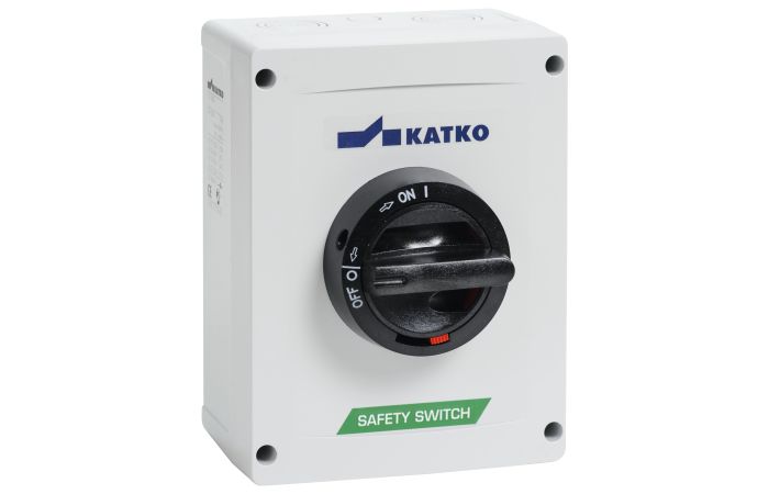 Jungiklis saugumo 3P 80A 30kW (AC23) IP65 juoda rankena KEM380U E/G ABS - KATKO