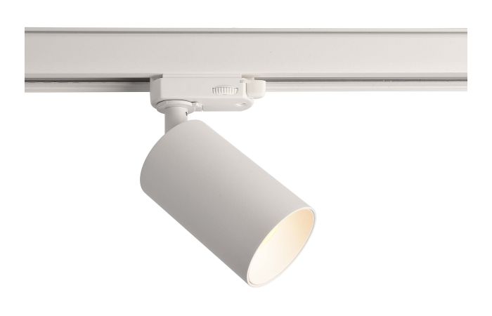 Prožektorius 1x7.5W GU10 į 3F bėgelį D-60mm H-134mm baltos spalvos CAN - DEKO LIGHT