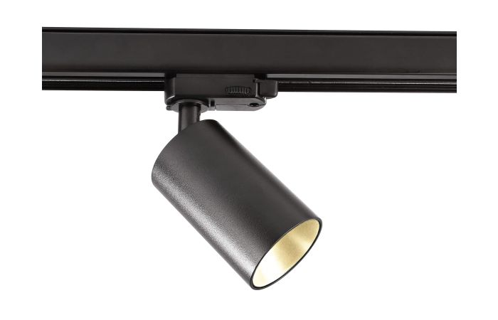 Prožektorius 1x7.5W GU10 į 3F bėgelį D-60mm H-134mm juodos spalvos CAN - DEKO LIGHT