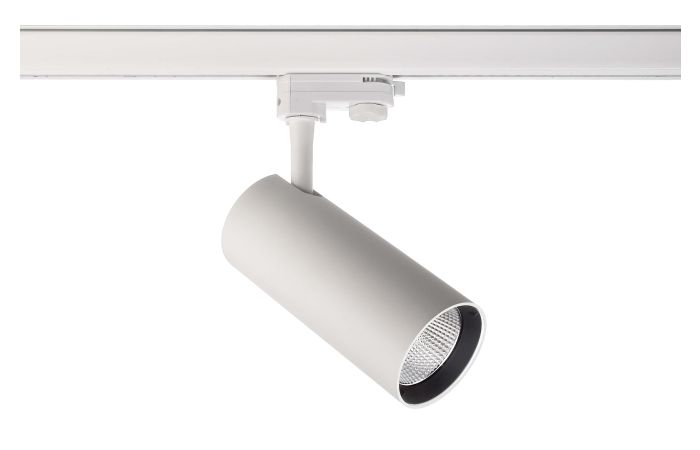 Prožektorius LED 20W 3000K 1705lm į 3F bėgelį D-80mm H-185mm baltos spalvos HORUS - DEKO LIGHT