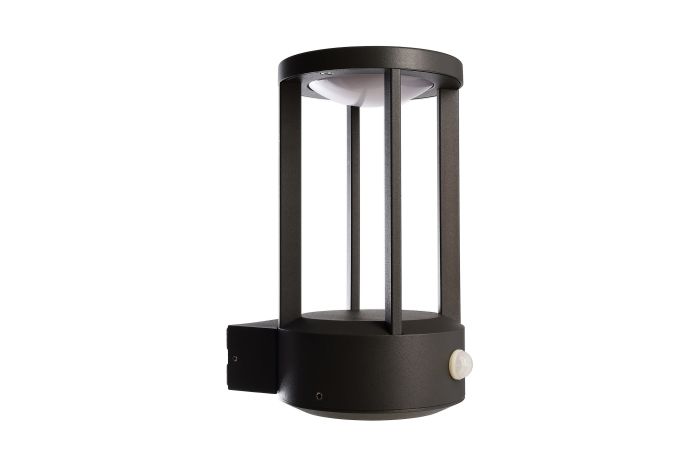 Šviestuvas v/t LED 13.5W IP65 3000K 645lm H-220mm su judesio jutikliu ir šviesos davikliu pilkos spalvos BRA ALBALDAH MOTION - DEKO LIGHT