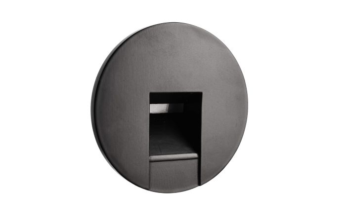 Dangtelis šviestuvui D-78mm į sieną juodos spalvos su kvadratine skyle ALWAID 2 - DEKO LIGHT