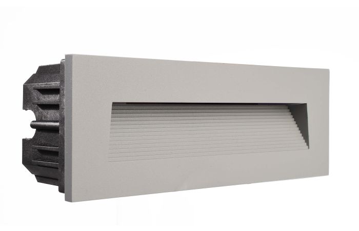 Dangtelis šviestuvui 250x90mm į sieną pilkos spalvos su laiptuota skyle LIGHT BASE III OUTDOOR - DEKO LIGHT