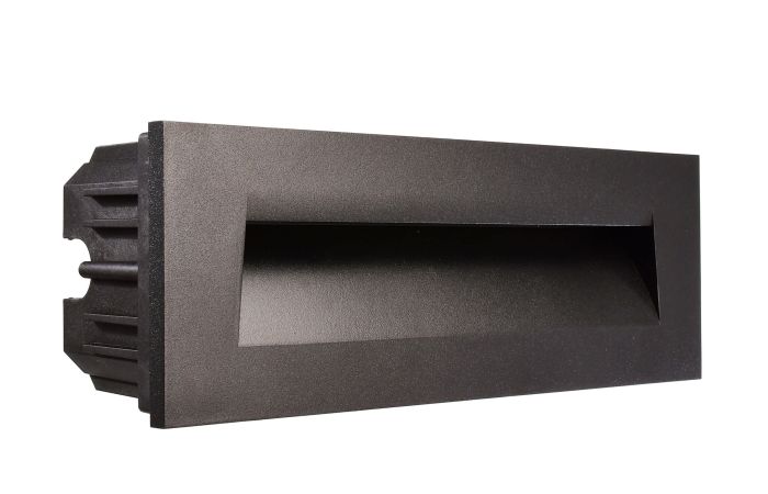 Dangtelis šviestuvui 250x90mm į sieną juodos spalvos su užapvalinta skyle LIGHT BASE III OUTDOOR - DEKO LIGHT