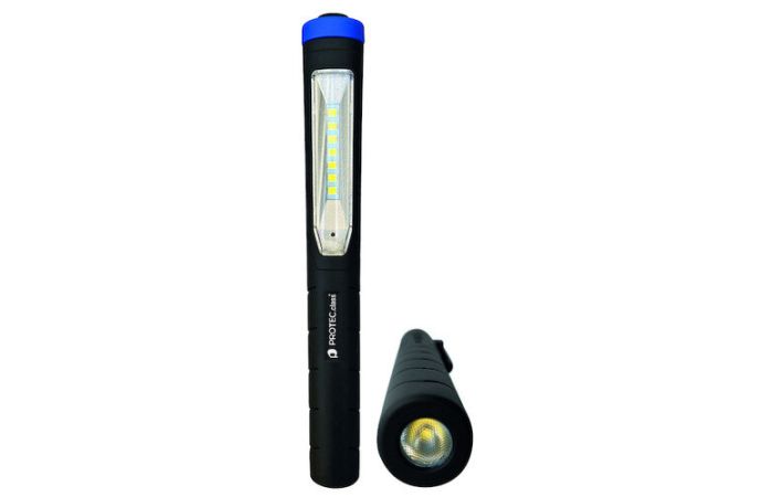 Žibintuvėlis nešiojamas LED 4.5/1.5W IP54 120lm/80lm įkraunamas 3.5val./5val. 3.7V/750mAh PPLAKKU - PROTEC