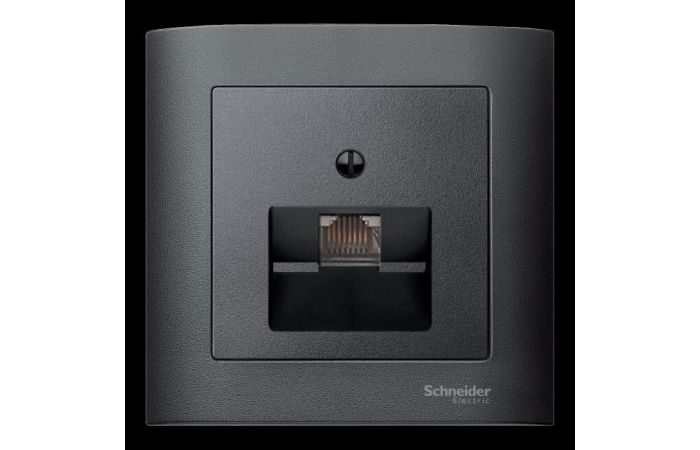 Dangtelis viengubas RJ45 lizdui antracito spalvos System M - SCHNEIDER ELECTRIC