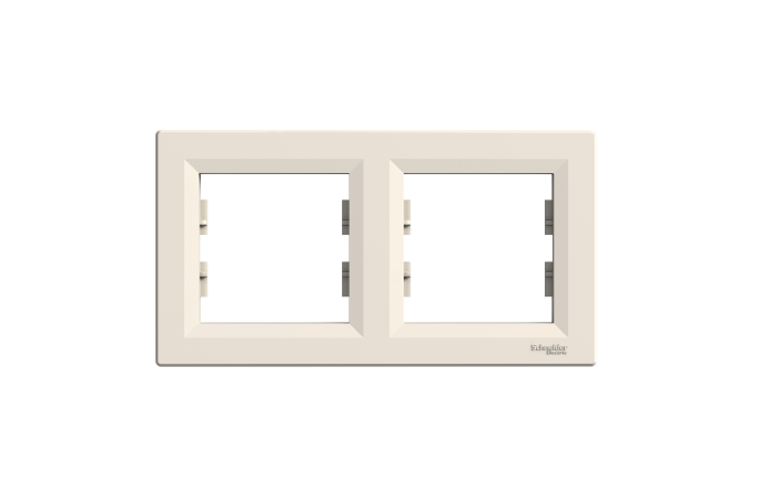 Rėmelis dvigubas horizontalus dramblio kaulo spalvos Asfora - SCHNEIDER ELECTRIC