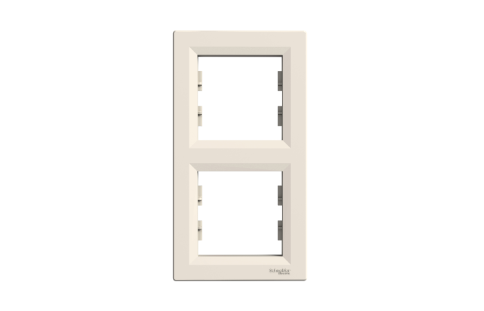 Rėmelis dvigubas vertikalus dramblio kaulo spalvos Asfora - SCHNEIDER ELECTRIC