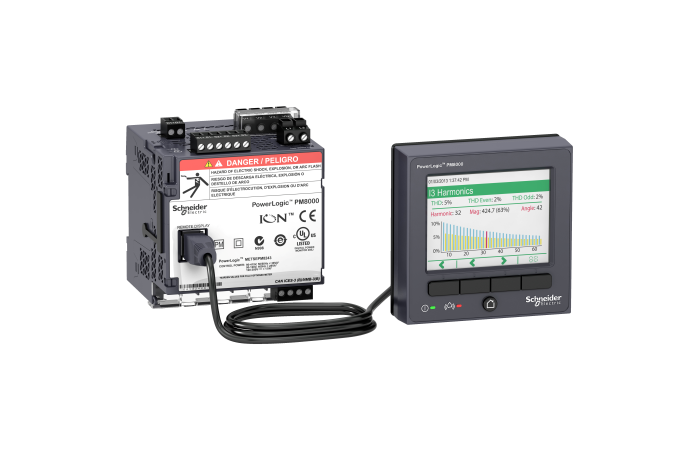 Įrenginys matavimo universalus 3DI RS485 Modbus su LCD ekranu PM8214 PowerLogic - SCHNEIDER ELECTRIC