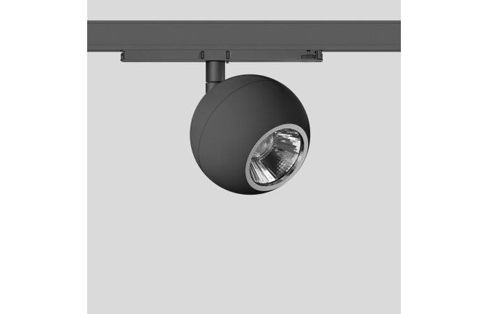 Prožektorius LED 14.5W IP20 3000K 1296lm į 3F bėgelį D-140mm H-190mm 16 laipsnių dimeriuojamas juodos matinės spalvos DALI EUROSTANDARD-PLUS - BEGA