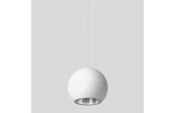 Šviestuvas pakabinamas LED 19.8W IP20 3000K 1999lm D-190mm H-165mm 61 laipsnių dimeriuojamas baltos matinės spalvos su 1.5m pakabinimo laidu DALI - BEGA