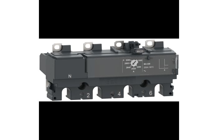 Apsaugos modulis NSX250 A C 4P3D 220A MA, C256MA220, LV POWER CIRCUIT BREAKERS AND SWITCHES, MCCB OPTIMUM OFFER, COMPACT NSX - SCHNEIDER ELECTRIC (pavadinimas tikslinamas)