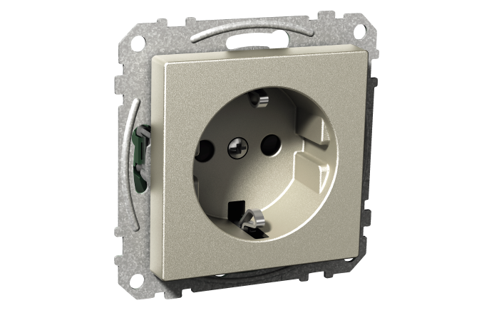 Exxact sso cp schuko s wless metallic, WDE004176, WIRING DEVICES, EXXACT, ELECTROMECHANICAL INSERTS - SCHNEIDER ELECTRIC (pavadinimas tikslinamas)