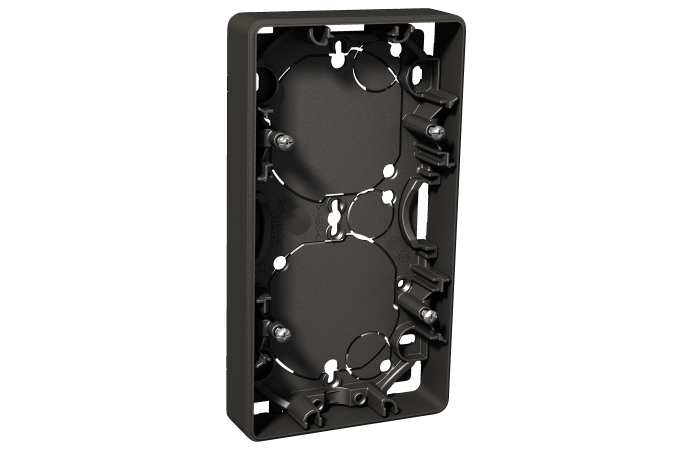 Exxact surface box 2-g 21mm IP21 anth, WDE003352, WIRING DEVICES, EXXACT, ELECTROMECHANICAL INSERTS - SCHNEIDER ELECTRIC (pavadinimas tikslinamas)