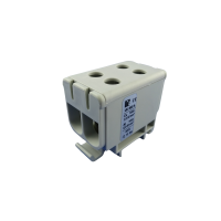 Gnybtas 50mm2 Cu/Al pilkas 4 prijungimai UK 50/2 A - POLLMANN